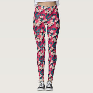 Rode En Witte Rozen  Leggings