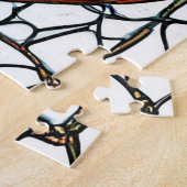 Rode en witte rozen met ingewikkelde details legpuzzel (Zijkant)