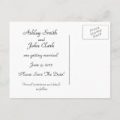 Rode en witte Rozen slaan de datum briefkaart op (Achterkant)