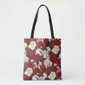 Rode en Witte Rozen Tote Bag (Voorkant)