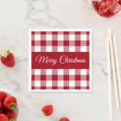 Rode en witte ruit Kerst Servet (Insitu)