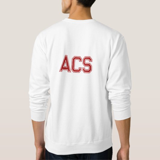 Rode en Witte School Varsity Letters Trui (Achterkant)