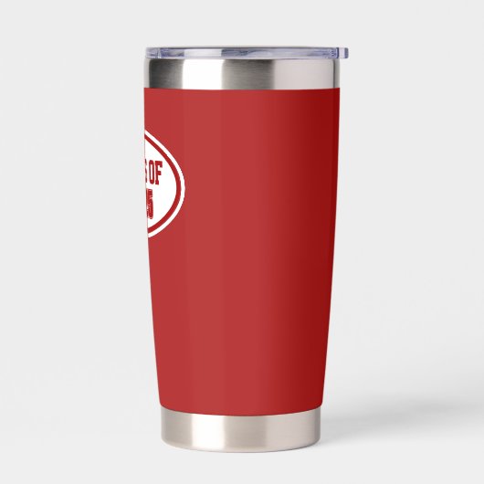 Rode en witte schoolkleuren schooljaar geïsoleerde drinkbeker (Links)