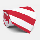 Rode en Witte Schuine Strepen Stropdas (Opgerold)