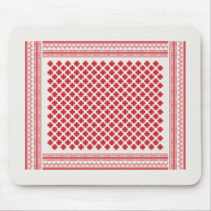 Rode en Witte Shemagh Keffiyeh Patroon Muismat