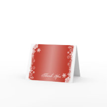 Rode en Witte Sneeuwvlok Trouw Trouwkaart Bedankka