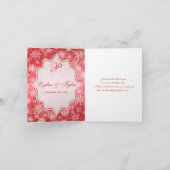 Rode en Witte Sneeuwvlokken Dankkaart Bedankkaart (Binnen)