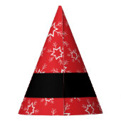 Rode en witte sneeuwvlokken, Jouw naam, Personalis Feesthoedjes (Achterkant)