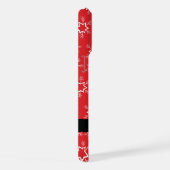 Rode en witte sneeuwvlokken, Jouw naam, Personalis iPhone Hoesje (Rechterkant)