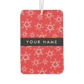 Rode en witte sneeuwvlokken, Jouw naam, Personalis Luchtverfrisser (Achterkant)