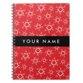Rode en witte sneeuwvlokken, Jouw naam, Personalis Notitieboek (Voorkant)
