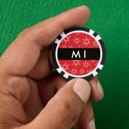 Rode en witte sneeuwvlokken, Jouw naam, Personalis Poker Chips