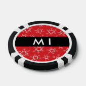 Rode en witte sneeuwvlokken, Jouw naam, Personalis Poker Chips (Enkel)