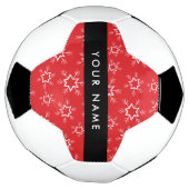 Rode en witte sneeuwvlokken, Jouw naam, Personalis Voetbal (Gedraaid)