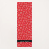 Rode en witte sneeuwvlokken, Jouw naam, Personalis Yogamat (Voorkant)