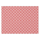 Rode en witte sneeuwvlokken tafelkleed (Voorkant (Horizontaal))