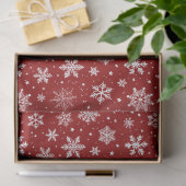 Rode en witte sneeuwvlokken tissuepapier (Geschenk)