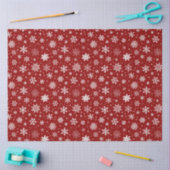 Rode en witte sneeuwvlokken tissuepapier (Craft)