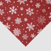 Rode en witte sneeuwvlokken tissuepapier (Detail)