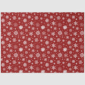 Rode en witte sneeuwvlokken tissuepapier (Voorkant)