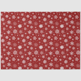 Rode en witte sneeuwvlokken tissuepapier