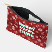 Rode en witte sneeuwvlokken vrolijk alles etui (Open)