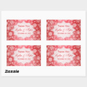 Rode en witte sneeuwvlokken Weddenschap Sticker (Vel)