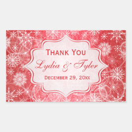 Rode en witte sneeuwvlokken Weddenschap Sticker