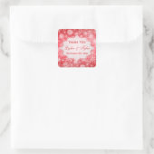 Rode en witte sneeuwvlokken Weddenschap Sticker (Tas)