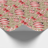 Rode en witte snijdkanen en zogenaamde Amerikaanse Cadeaupapier (Hoek)