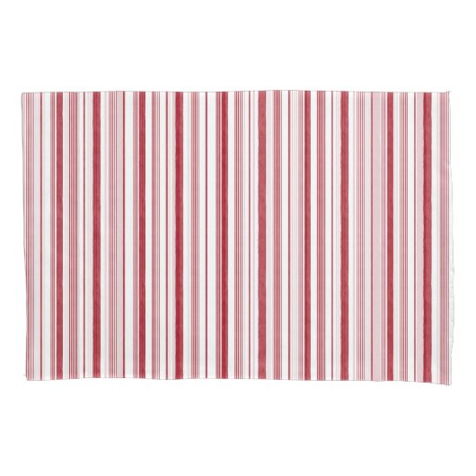 Rode en witte Snoep Stripe Pillow Hoesje Shams Kussensloop (Voorkant)
