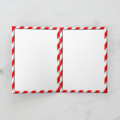 RODE EN WITTE SNOEP STRIPES, GESPECIFICEERD DOOR S FEESTDAGEN KAART (Binnen)