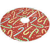 Rode en witte snoepjes en sneeuw kerstboom rok (Gekanteld)