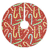 Rode en witte snoepjes en sneeuw kerstboom rok (Voorkant)