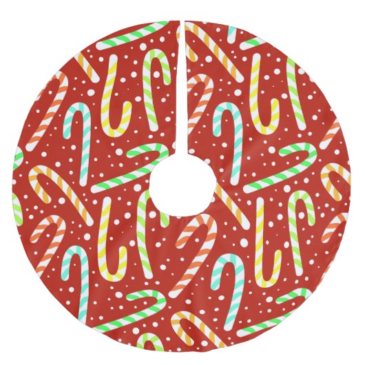 Rode en witte snoepjes en sneeuw kerstboom rok (Voorkant)