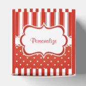 Rode en witte Snoepjes strepen en de Kerstman Bedankdoosjes (Bovenkant)