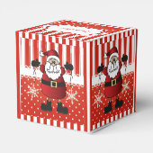 Rode en witte Snoepjes strepen en de Kerstman Bedankdoosjes (Achterkant)