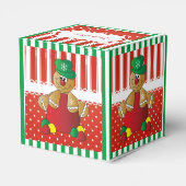 Rode en witte Snoepjes strepen en de Kerstman Bedankdoosjes (Achterkant)
