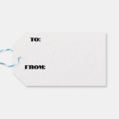 Rode en witte snoepriemen cadeaulabel (Achterkant Horizontaal)