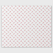 Rode en witte snoeprietjes cadeaupapier (Vlak)