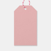 Rode en witte snoepstok met vrolijk kerstbericht cadeaulabel (Achterkant)