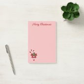 Rode en witte snoepstok met vrolijk kerstbericht post-it® notes (Kantoor)