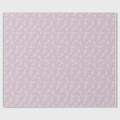 Rode en witte snoepstokken Paarse kerst Cadeaupapier (Vlak)