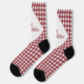  rode en witte Sokken van de Checkers Crew (Links)