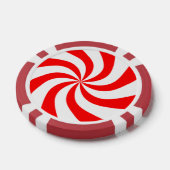 Rode en witte spiraalvormige print poker chips (Enkel)