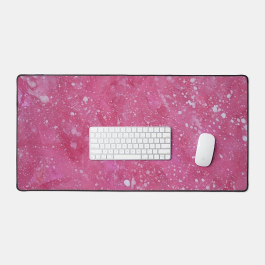 Rode en witte Spletters Bureaumat (Keyboard & Muis)