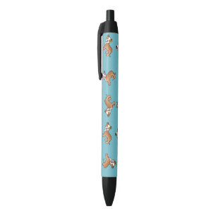 Rode En Witte Staffordshire Bull Terriers Zwarte Inkt Pen