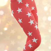 Rode en witte Star Pattern Zomer Leggings
