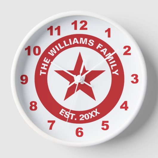 Rode en witte Star Retro Adverteren Stijl (Voorkant)