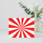 Rode en Witte Starburst Briefkaart (Staand voorkant)